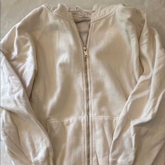 Cream Brandy Zip-Up Hoodie oversized fit - Picture 1 of 1